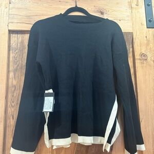 Black and Cream Women's Top